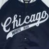 Chicago White Sox Primetime Full-Snap Satin Varsity Jacket – Navy 2