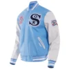 Chicago White Sox Retro Classic Wool & Leather Varsity BlueWhite Jacket 2