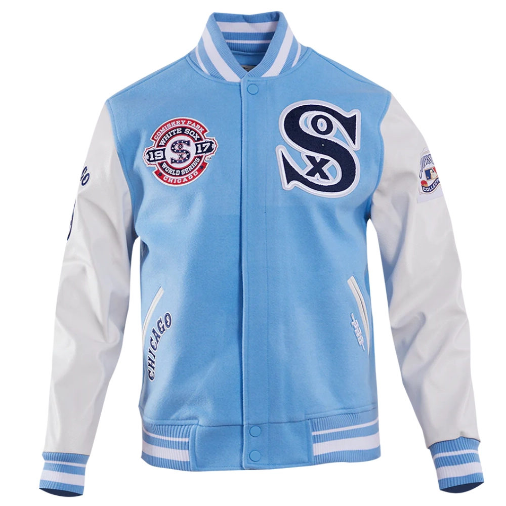 Chicago White Sox Retro Classic Wool & Leather Varsity BlueWhite Jacket