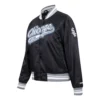 Chicago White Sox Script Tail Black Satin Varsity Jacket 2