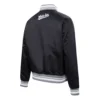 Chicago White Sox Script Tail Black Satin Varsity Jacket 3