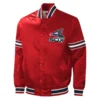 Chicago White Sox Slider Full-Snap Red Satin Varsity Jacket