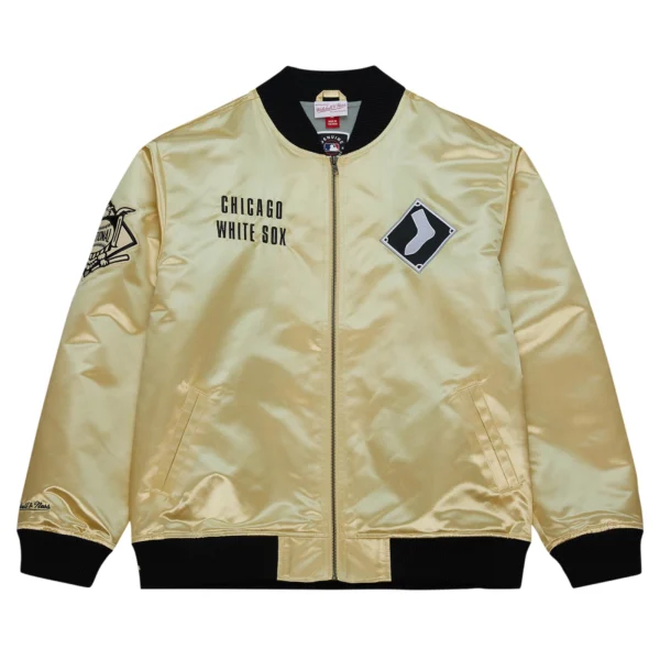 Chicago White Sox Team OG 2.0 Satin Full-Zip Varsity Gold Jacket