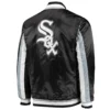 Chicago White Sox The Ace Black Satin Varsity Jacket 1