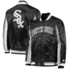 Chicago White Sox The Ace Black Satin Varsity Jacket 3