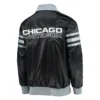 Chicago White Sox The Captain II Black Satin Varsity Jacket 1