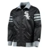 Chicago White Sox The Captain II Black Satin Varsity Jacket