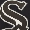Chicago White Sox Two Tone Handcrafted Logo BlackGray Wool Varsity Jacket 2