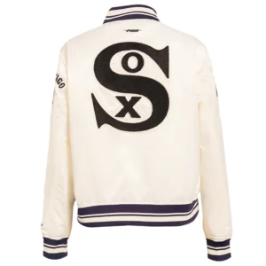 Chicago White Sox Women’s Retro Classic Satin Varsity Jacket 1