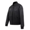 Chicago White Sox Women’s Triple Black Wool & Leather Varsity Black Jacket 2