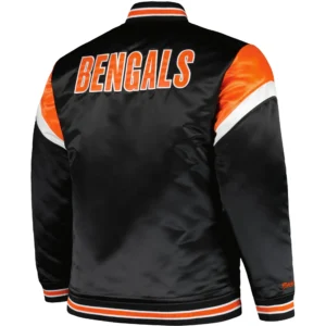 Cincinnati Bengals Big & Tall Black Varsity Jacket 1