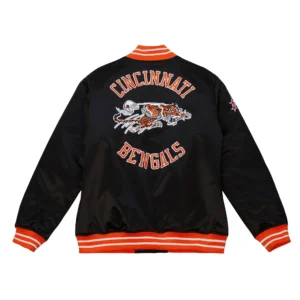 Cincinnati Bengals Black Varsity Jacket 1