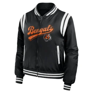 Cincinnati Bengals Bomber Black Varsity Jacket