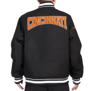 Cincinnati Bengals Crest Wool Varsity Jacket 1
