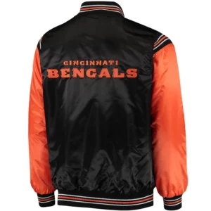 Cincinnati Bengals Enforcer Black Varsity Jacket 1