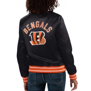 Cincinnati Bengals Full Count Navy Blue Varsity Jacket 1