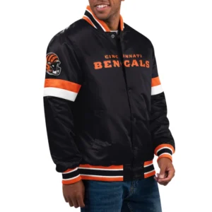 Cincinnati Bengals Home Game Black Varsity Jacket