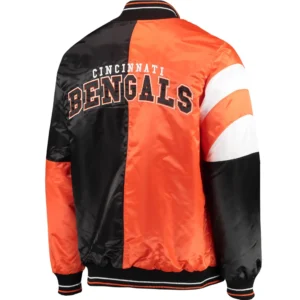 Cincinnati Bengals Leader Black Varsity Jacket 1