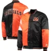 Cincinnati Bengals Leader Black Varsity Jacket 2