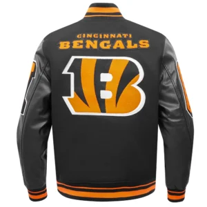 Cincinnati Bengals Mashup Varsity Black Jacket 1