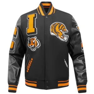 Cincinnati Bengals Mashup Varsity Black Jacket