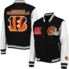 Cincinnati Bengals Mashup Wool Varsity Jacket 2
