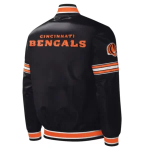 Cincinnati Bengals Midfield Black Varsity Jacket 1