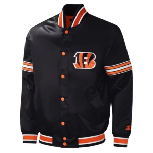Cincinnati Bengals Midfield Black Varsity Jacket