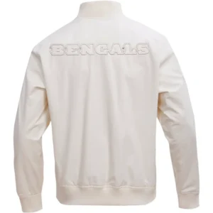 Cincinnati Bengals Neutral Varsity Cream Jacket 1
