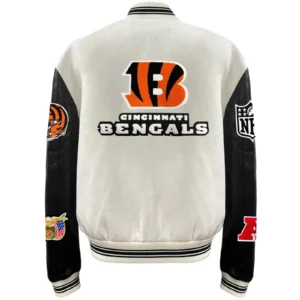 Cincinnati Bengals Off White Jeff Hamilton Jacket 1