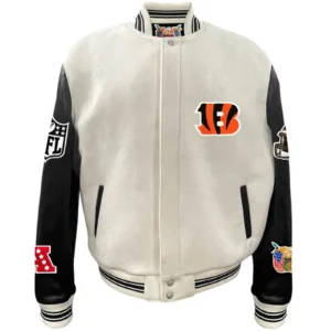 Cincinnati Bengals Off White Jeff Hamilton Jacket