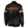 Cincinnati Bengals Pick & Roll Black Varsity Jacket 1