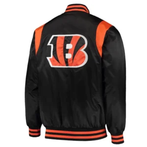 Cincinnati Bengals Prime Time Black Varsity Jacket 1