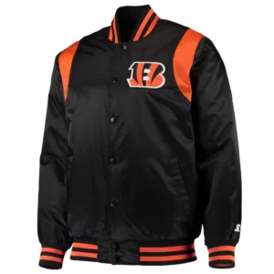Cincinnati Bengals Prime Time Black Varsity Jacket
