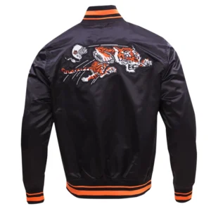 Cincinnati Bengals Retro Classic Black Varsity Jacket 1