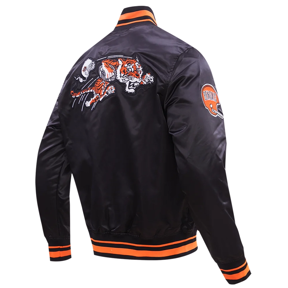 Cincinnati Bengals Retro Classic Black Varsity Jacket 2