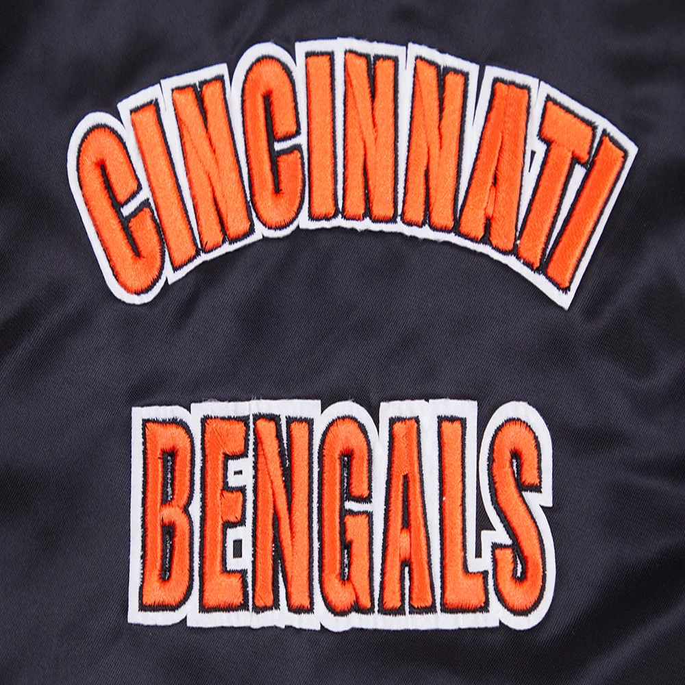 Cincinnati Bengals Retro Classic Black Varsity Jacket 6