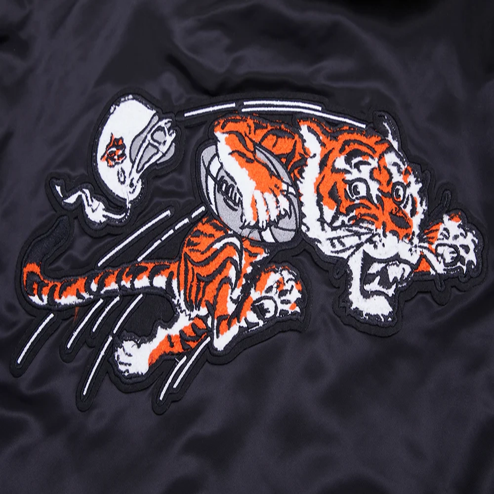 Cincinnati Bengals Retro Classic Black Varsity Jacket 7