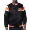 Cincinnati Bengals Satin Varsity Black Jacket