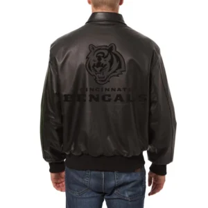 Cincinnati Bengals Shirt Collar Black Bomber Jacket 1