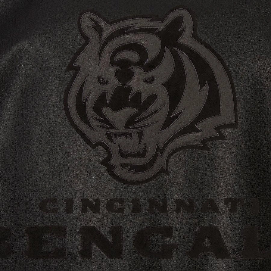 Cincinnati Bengals Shirt Collar Black Bomber Jacket 3