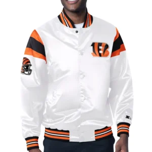 Cincinnati Bengals Varsity White Jacket