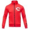 Cincinnati Reds Classic Chenille Polyester Varsity Red Jacket 1