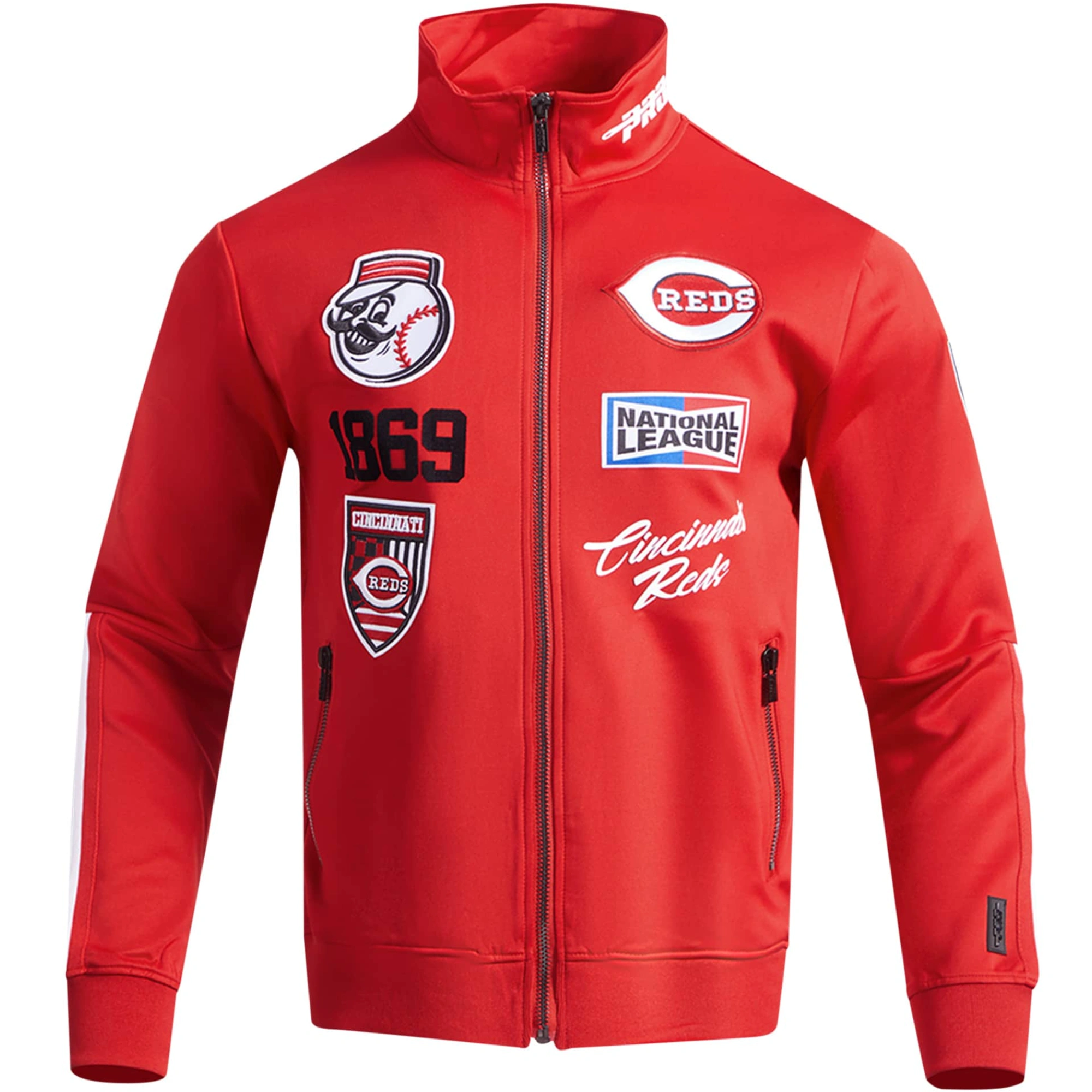 Cincinnati Reds Fast Lane Full-Zip Red Varsity Jacket