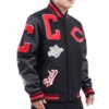 Cincinnati Reds Mashup Black Wool & Leather Varsity Jacket 2