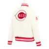 Cincinnati Reds Retro Classic Women’s Full-Snap Satin Varsity Jacket 3