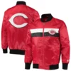 Cincinnati Reds The Ambassador Satin Varsity Red Jacket 3
