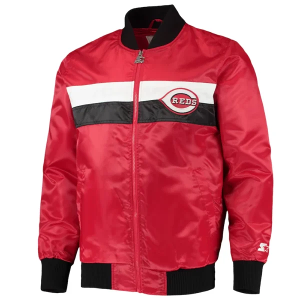 Cincinnati Reds The Ambassador Satin Varsity Red Jacket