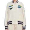 Classic Women’s Tampa Bay Rays Retro Full-Snap White Varsity Jacket