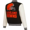 Cleveland Browns Black Two Tone Wool Varsity Jacket 1